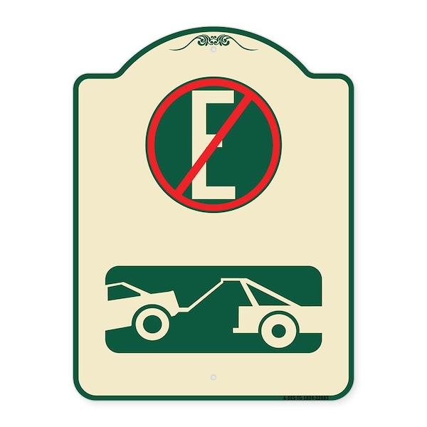 Spanish Parking Control No Estacionar Heavy-Gauge Aluminum Architectural Sign, 24" H, TG-1824-22883